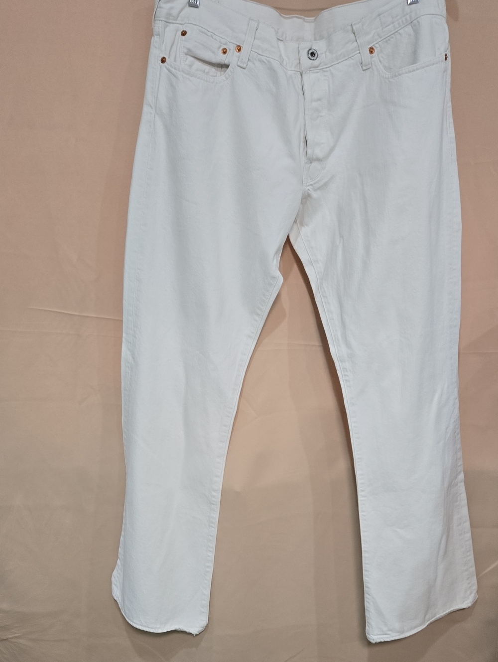 Guess Men's White Straight Jeans